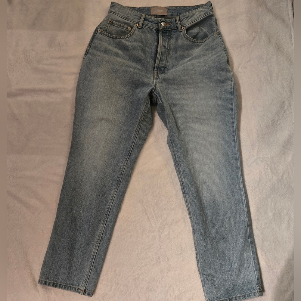 Everlane '90s Cheeky [Size 28] Straight Leg Button Fly Denim Crop Classic